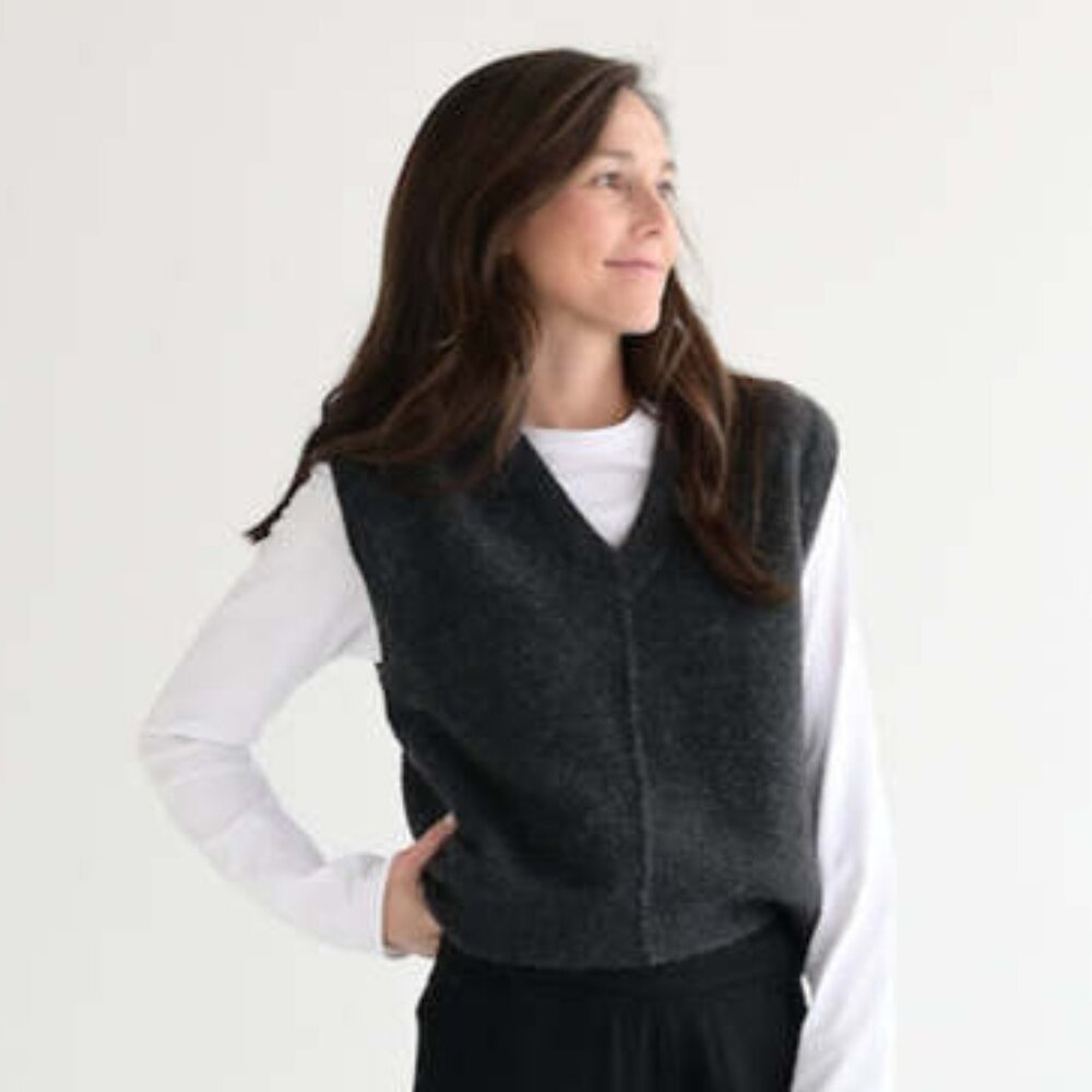 Lauren Manoogian Fleece Vest in Ink